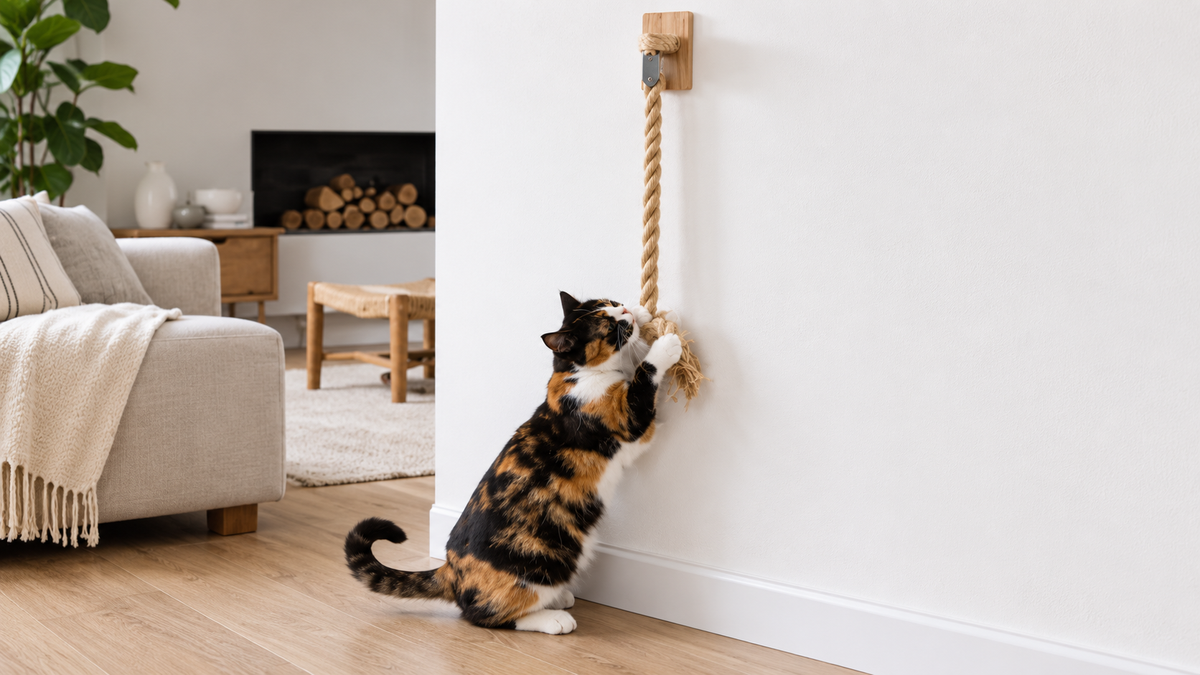 Cuerda de pared para gatos: rasca y trepa